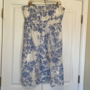 GAP sz 16 strapless dress w/boning in breast area side zip close